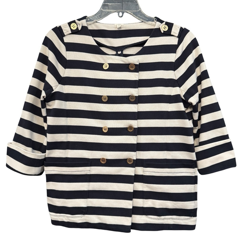 J.Crew Women’s Small Striped Double Breasted Blazer Jacket